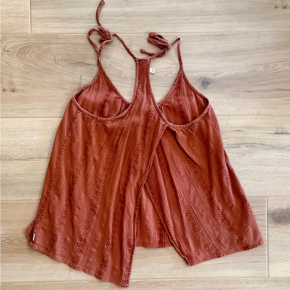 RVCA Burnt Orange Racerback Top Size L - Picture 3 of 4
